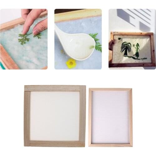 Retro Paper Making Kit Mould Screen Frame DIY Dried Flowers Art Crafts Handcraft Mould Crafts Handcraft Paper Recycling Tools