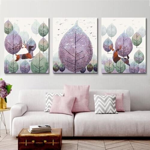 DIY 40x50cm/3Pcs Painting By Numbers Beautiful scenery Decoration Gift DIY Art Paint By Numbers Acrylic Painting Hand Painted