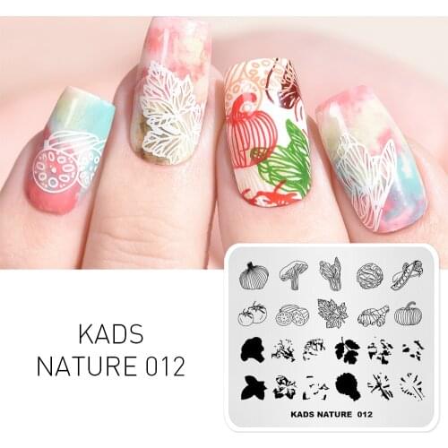 New Arrival Nail Stamping Plates Vegetables Design Nail Stamper Printing Nails Stencil for Nail Art Stamper Manicure Accessory