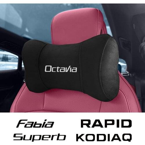 Car Seat Headrest Neck Pillows For Skoda Octavia Fabia Rapid Superb Kodiaq Scala Karoq Citigo Kamiq Roomster Car Accessories