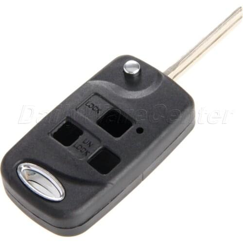 Mgoodoo Remote Folding Flip Key Shell Case 3 Button Replacement Car Key Fob Covers For Lexus IS200 GS300 LS400 RX300 Uncut Blade