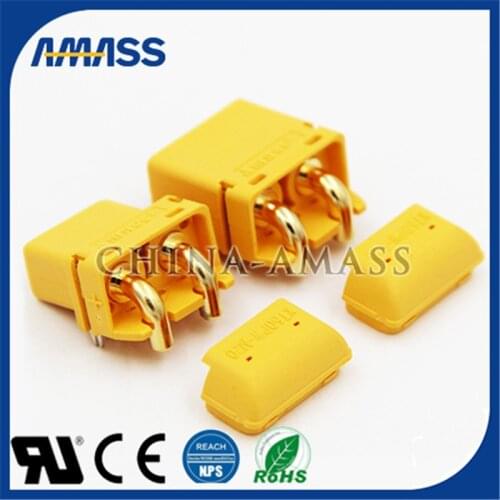 AMASS XT60PW PCB power connector XT60 horizontal board circuit board plug hot selling RC accessories