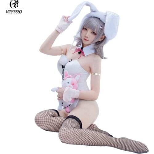 ROLECOS DanganRonpa Cosplay Chiaki Nanami Cosplay Danganronpa Chiaki Nanami Cosplay Costume Bunny Girl Sexy Jumpsuit Bodysuit