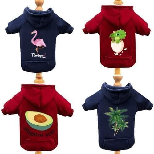 Warm Puppy Clothes Winter Pet Clothing for Cats Fashion Outfits Coats Soft Sweater Pocket Hoodie Spring Pet Supplies