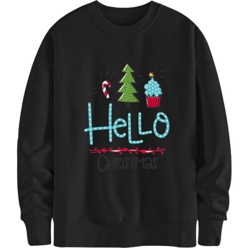 Hello Christmas Long Sleeve Sweatshirts Man Hoody Printing New Arrival Hoody Harajuku Male Pullovers White Moleton Masculino
