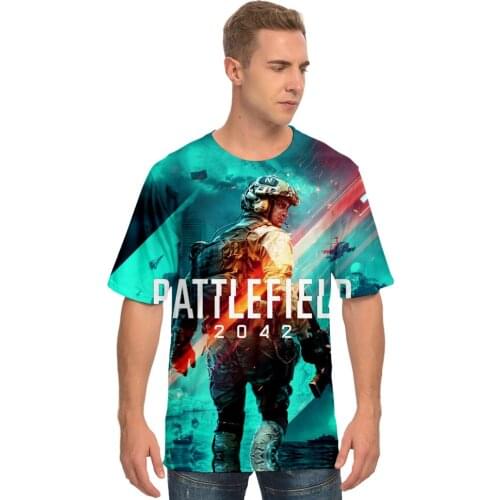 Harajuku style Battlefield 2042 3D Harajuku Womens summer Tshirt 3D Short Sleeve Tops T-Shirt
