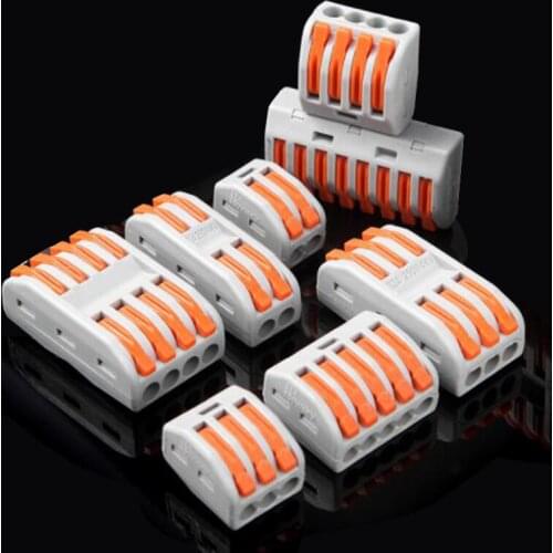 10/30/50/100 pcs terminals for connecting wires Push-in Terminal Block Universal Fast Wiring Cable Connectors For Cable Connecti