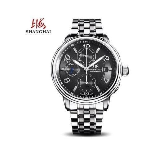 Shanghai brand watch automatic mechanical watch casual business multi-function chronograph mens watch SH9003