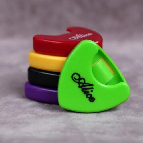 10pcs Alice A010A Triangle Shaped Guitar Picks Holder Case Box Storage Box Self Stick Paste