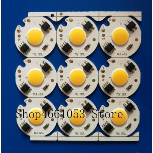 COB Chip 5W 7W 3W 9W AC 220V 220V No need driver Smart IC bulb lamp For DIY LED Floodlight Spotlight