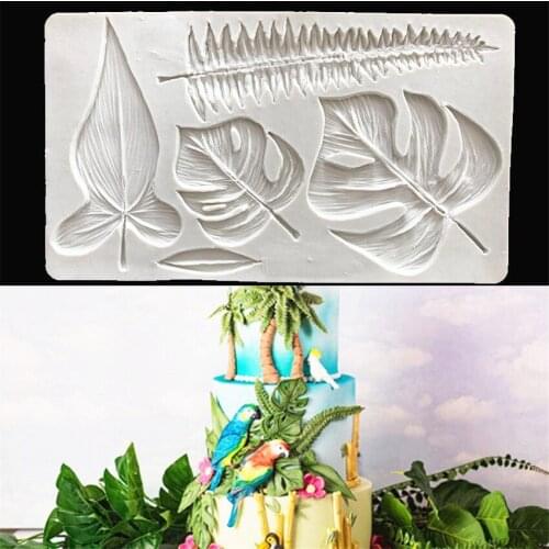 DIY Sugar craft Cake Vintage Turtle Leaf Silicone Mold Fondant Mold Cake decorating Tools Gum paste Mold