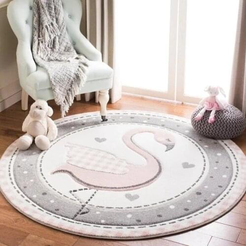 Коврик для ванной Cartoon Round Children Living Room Carpets Bedroom Bedside Floor Mats Alfombra Salón Computer Chair Rugs 카페트