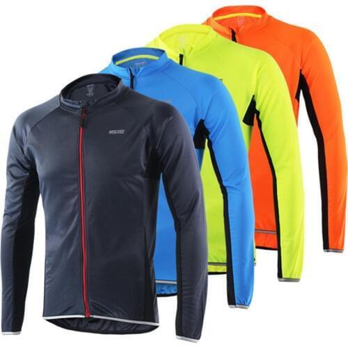 Spring summer men breathable and quick-drying breathable windproof cycling shirt mountain bike bicycle shirt long-sleeved Jersey