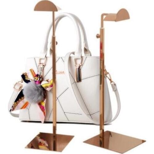 Wholesale Silver metal female mannequin for handbag shoe display Adjustable height thick base stainless steel rack 1pc C206