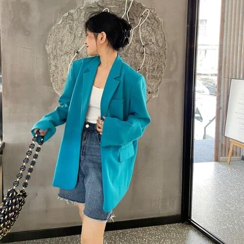 Fashion Spring Autumn Zebra Print Blazer Women Vintage Casual Long Sleeve Loose Green Coat Female Suit Jacket Streetwear H1532