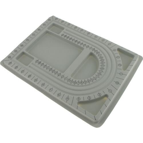 Bead Design in Beading Board and Gray Flock DIY Jewelry Making Craft Tray