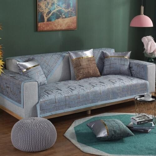 Jacquard Chenille Sofa Towel Non-slip Sofa Covers For Living Room Pad Universal Minimalist Couch Cover Thin Seasons Four Modern