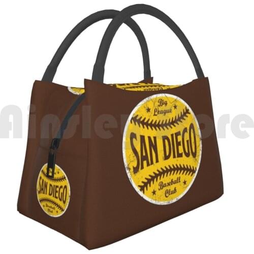 Portable Insulation Bag San Diego Retro Big League Baseball-Brown Padres Vintage Retro