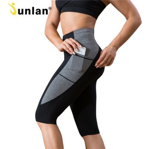 Junlan Women Slimming Shorts for Training Elastic Bottom Shapewear Side Pocket Tummy Control Shaper Waist Trainer for Weigh Loss