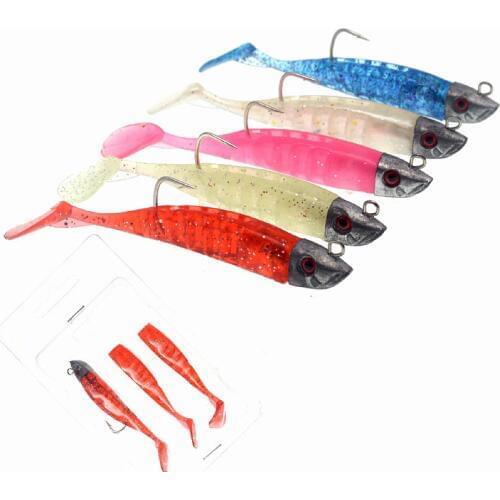 9g 2 Replacement Lure Jigging Soft Bait Fishing Lures DIY Lead Head Jig Fish T Tail Sea Bass Lure Fishing Tackle