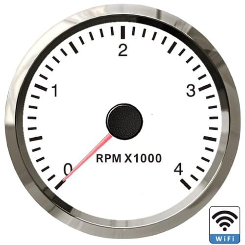 Universal Car Boat 52mm WiFi Tachometer 0-4000RPM Generator ATV Programmable Gauge for Diesel Gasoline 12/24V with Backlight