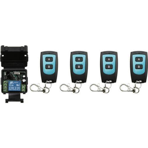 Xuanlongyuan DC12V 24V 1CH Radio Controller RF Wireless Relay Remote Control Switch Transmitter+Receiver Garage Doors /window