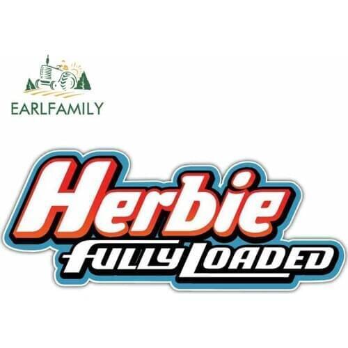 EARLFAMILY 13cm x 5.3cm for Herbie Fully Loaded Funny Car Stickers Auto Decals 3D Creative JDM Waterproof Surfboard Decoration