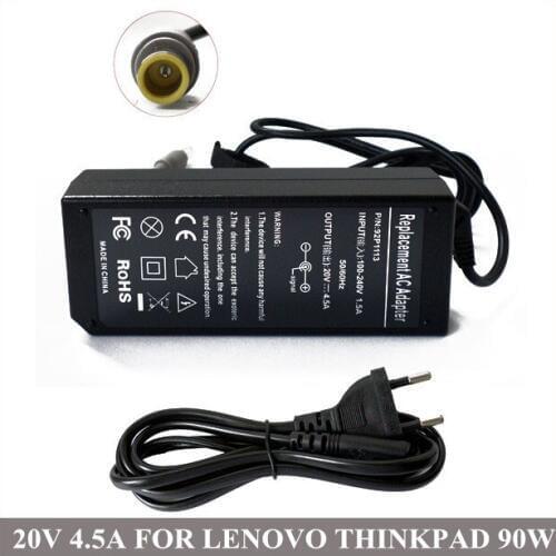 20V 4.5A 90W Laptop Charger AC Adapter Charger +Cable For Lenovo IBM ThinkPad 42T4431 42T4432 42T4435