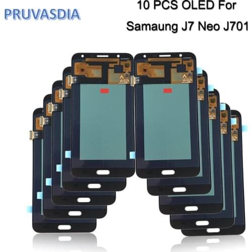10 Piece/lot OLED For Samsung J7 Neo J701M J701 LCD Display Touch Screen Digitizer Assembly For samsung Galaxy J701F LCD