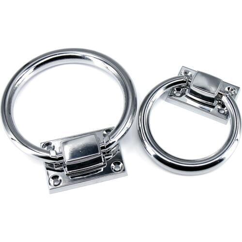 1x Chrome Zinc Alloy Drop Ring Furniture Handle Modern Kitchen Cabinet Drawer Pulls Door Knocker Sofa Chair handle