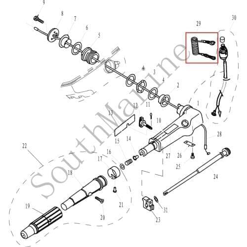 682-82556-00 Hang rope assy stoper for F4 F5 out Boat Motorboard motor 4-stroke
