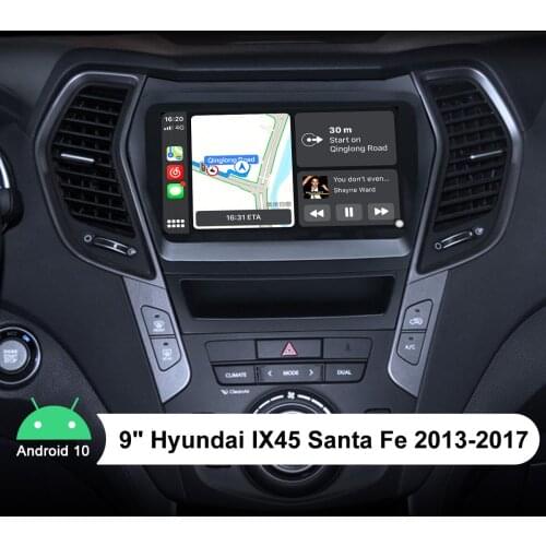 9 Inch Car Radio Stereo 1280*720 IPS Android 10.0 4G RAM 64G ROM Fast Boot 4G HD BT RDS DSP For Hyundai IX45 Santa Fe 2013-2017