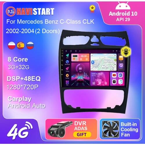 Car Radio Autoradio For Mercedes Benz C-Class W203 C200 C320 C350 CLK W209 2002-2005 Navigation GPS Auto Stereo Video Carplay