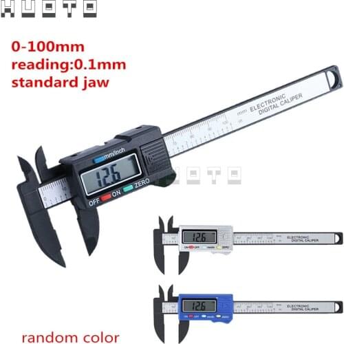 150mm/6" Carbon Fiber Digital Caliper 100mm/4inch plastic Vernier Caliper gauge electronic plastic caliper slider ruler gauge