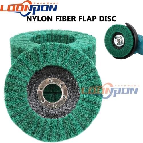 115mm/4.5inch Nylon Fiber Flap Polishing Wheel Disc 180 Grit For Angle Mill For Wood Metal Polishing 1-10pcs