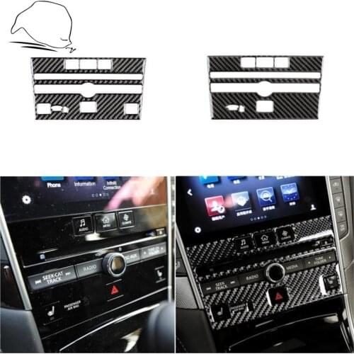 For Infiniti Q50 Q60 carbon fiber interior console CD panel decorative stickers car modification accessories