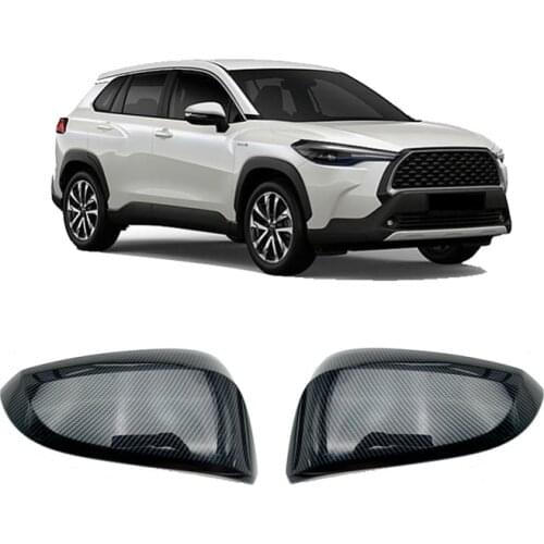 For Toyota Corolla Cross 2020 2021 Car Rearview mirror cover trim ABS carbon fibre Side Turn Signal Mirror Cover Forming