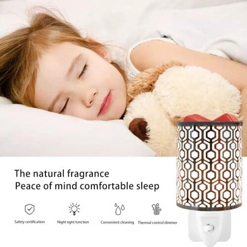 Electric Wax Burner Plug In Metal Oil Burner Wax Melt Warmer Candle Warmer Aroma Diffuser Lamp Home FragranceUK/US/EU/AU