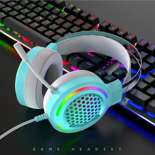 Hollow 7.1RGB gaming luminous headset for Player unknown battlefield, wired USB computer network headset headset subwoofer