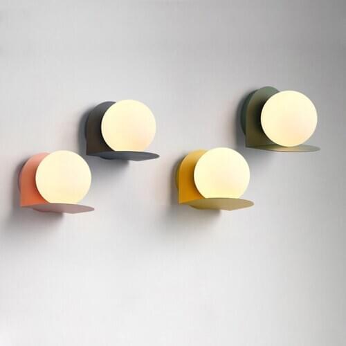 Nordic Creative Simple Modern LED wall lamp Round wall light for stairway project hotel living room bedrrom
