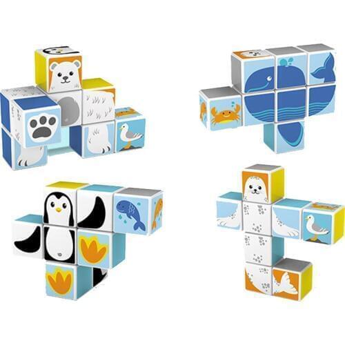 Kids Animals 3D Magnetic Blocks Educational Toys For Children Magnets Baby Montessori Materials Funny Bricks Teaching Aids