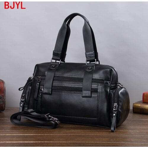 Soft Black Leather Handbag Shoulder Bag Korean Messenger Bag Large Capacity Travel Bags Leather Laptop Bag Mens Business Casual