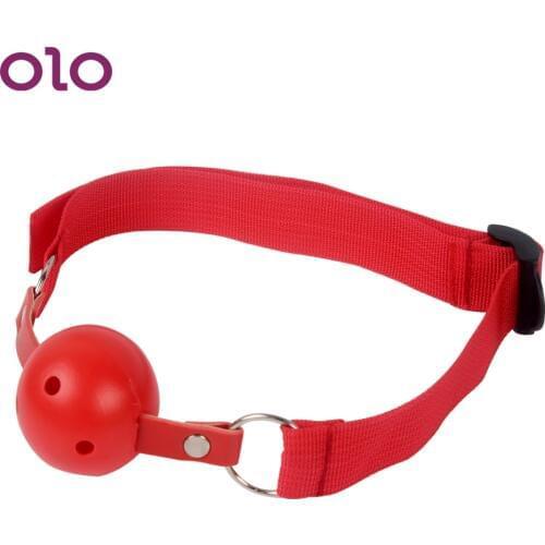 OLO Open Mouth Gag Ball Oral Fixation Stuffed SM Bondage Flirting Band Adults Games Sex Toys for Women Couples