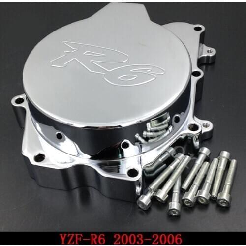 Fit for Yamaha YZFR6 YZF-R6 2003 2004 2005 2006 YZFR6S R6S 2006 Motorcycle Engine Stator cover Chrome left side