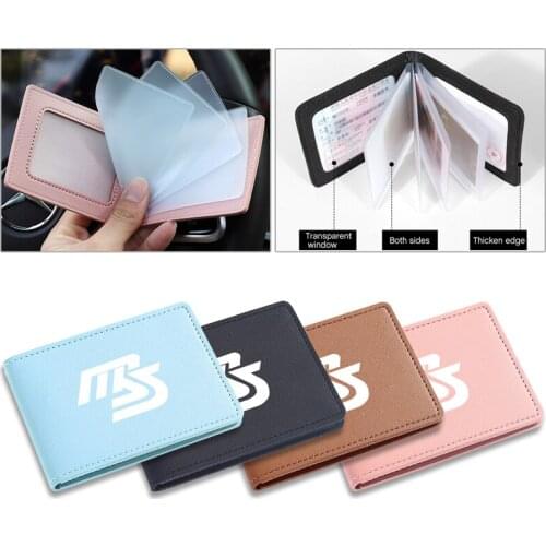 Anti-theft ID Credit Card Holder PU Wallets Women Men Credit Driving License Card protect for Mazda 2 3 5 6 8 CX5 CX-5 CX-7 CX-9