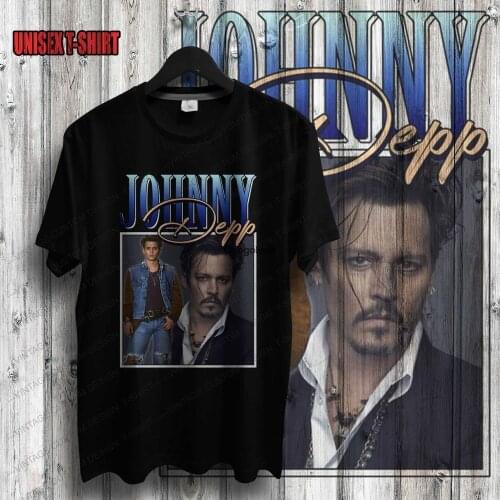 Johnny depp shirt vintage 90 top artist retro classic shirt summer shirt movie star edward schissor hand pirates caribian tee
