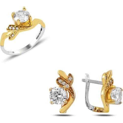 Silver 925 Sterling Zircon Cubic Zirconia Authentic Set