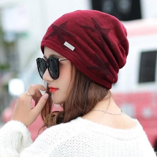 Womens hats Knitted autumn winter cap pullover multi-function Bonnet peaked cap bucket hat beanie cap Panama Hat for women
