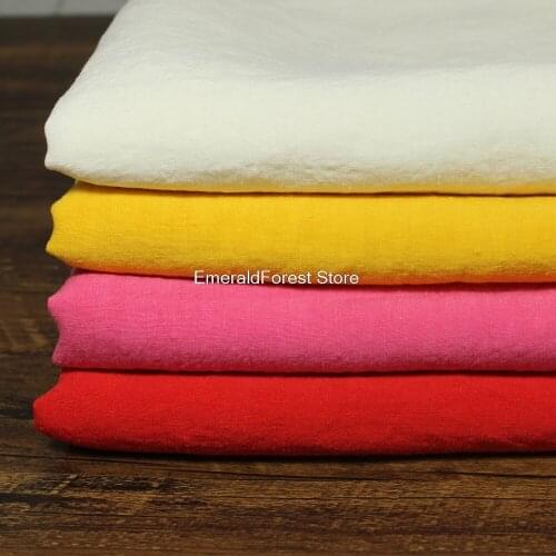 Sand washed stone grinding, pure linen cloth particles, super drape retro rustic robe dress fabric