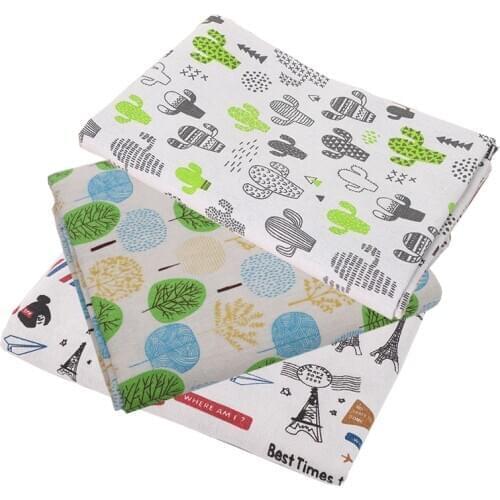 Printed Fabric Ink painting Linen Cotton Cloth For Curtain Tablecloth Table Runner Pillow Cushion Placemat DIY Party Decoration